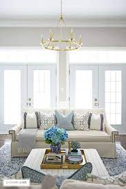 spring living room decorating blue