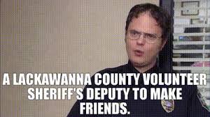 YARN | a Lackawanna County volunteer sheriff's deputy to make friends. | The  Office (2005) - S02E20 Drug Testing | Video clips by quotes | 20739c21 | 紗
