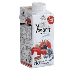 uht yogurt drink mixed berries farm