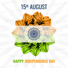 happy independence day flat banner