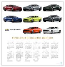 Camaro Exterior Colors 2023 Wall Calendar
