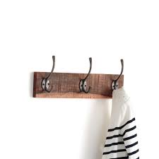 wall mounted coat rack with 3 hooks