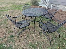 Wrought Iron Patio Set Furniture By