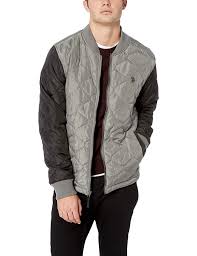 U S Polo Assn Mens Contrast Quilted Bomber Jacket Castle