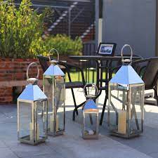 large stainless steel patio garden
