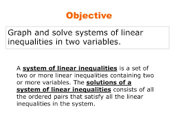 solve systems of linear inequalities in