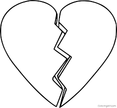 You can print this round heart frame coloring pages and customize it according to your need and choice. Broken Heart Coloring Page Coloringall