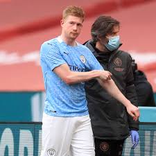 We expect kevin and aymeric to return in the next few weeks; Man City Suffer Injury Blow As Kevin De Bruyne Limps Out Of Chelsea Fa Cup Semi Final Manchester Evening News