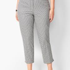 Plus Size Tailored Crops Curvy Fit Gingham