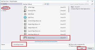 creating master page in asp net