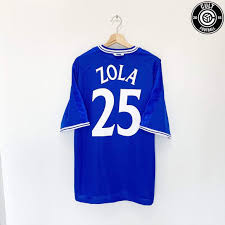 Paying tribute to the club's historic moment. 1997 99 Zola 25 Chelsea Vintage Umbro Cup Winners Cup Final Football Football Shirt Collective