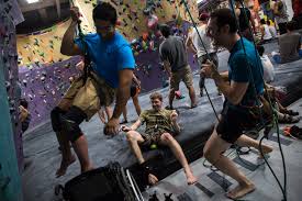 adaptive climbing group trains utees