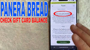check panera bread gift card balance