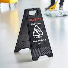 lavex 25 black caution wet floor sign