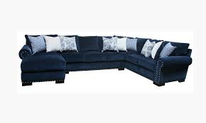 3 pc navy blue sectional with chaise