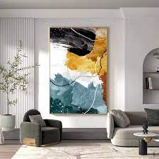 Handpainted Modern Abstract Textured