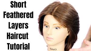 Types of different layered haircuts. Short Feathered Layers Haircut Tutorial Thesalonguy Youtube