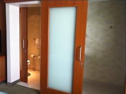 wooden sliding bathroom doors for small