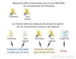 el virus mugen vbs de una memoria usb