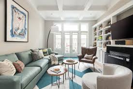 contemporary townhouse with teal