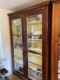 bookcase display cabinet solid wood
