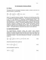 5 0 One Equation Turbulence Models