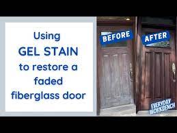 Faded Fiberglass Door With Gel Stain