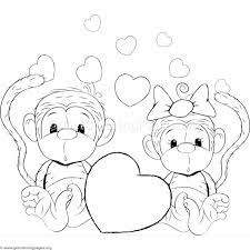 Your child can learn about the different kinds of. Cartoon Animal Romantic Couple In Love Cute Monkeys Coloring Pages Monkey Coloring Pages Cute Coloring Pages Coloring Pages