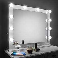 Vanity Mirror Lights Kit Led Lights For Mirror With Dimmer And Usb Phone Charger Led Makeup Mirror Lights Kit Hollywood Style Lighting Fixture Strip 6500k For Bathroom Dressing Room Vanity Table