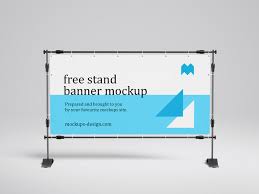 free banner stand mockup 200x100 cm