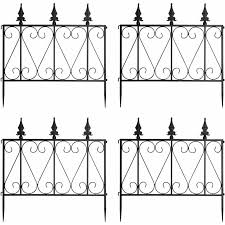 4 Panels Steel Decorative Garden Fence