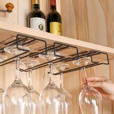 Iron Wine Rack Glass Holder Hanging Bar