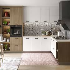 This semiopen kitchens colour theme is white with dark wood accents with an occasional pop of colour. Modern L Shaped Kitchen Design Wooden Kitchen Cabinets Buy Modern Kitchen Cabinets Wooden Kitchen Cabinet Kitchen Cabinet Design Product On Alibaba Com