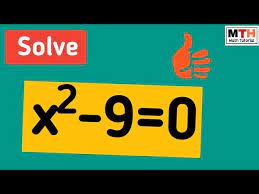 Solve X 2 9 0 Two Methods Solve X2