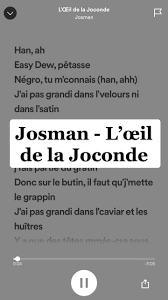 Josman - L'oeil de la Joconde #josman #jos #speedsongs #speedup #pourt... |  TikTok