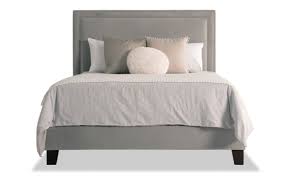 tremont queen gray upholstered bed