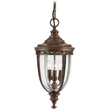 large bronze hanging porch lantern in