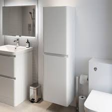 White Gloss Tall Bathroom Cabinet