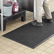 black rubber anti fatigue floor mat