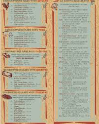 la casita mexican restaurant menu