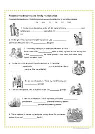 Possessive Adjectives And Family Relationships English Esl