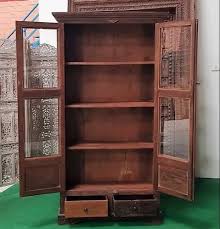 Antique Glass Door Cabinet Showcase