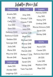 Lularoe Price List Updated 2018 New Prices In 2019 Lularoe