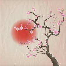 Bough Of A Cherry Blossom Tree Against