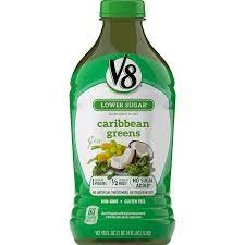 v8 veggie blend juice caribbean greens