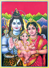 lord shiva with parvati and ganesha