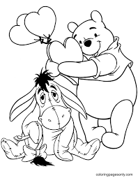 Printable disney coloring pages free online. Eeyore With Pooh Bear Coloring Pages Winnie The Pooh Coloring Pages Coloring Pages For Kids And Adults