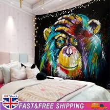 Colored Monkey Tapestry Wall Hanging