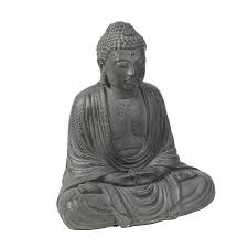 Luxenhome Gray Mgo 17in H Meditating