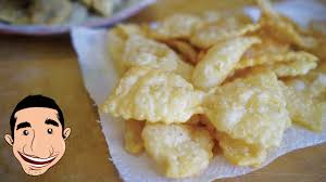 italian fried cookies crostoli